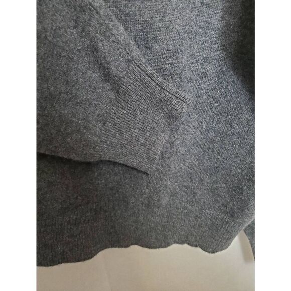 Club Room Estate 100% Cashmere Men's Quarter Zip Pullover Grey Sweater Old Money - Picture 7 of 8